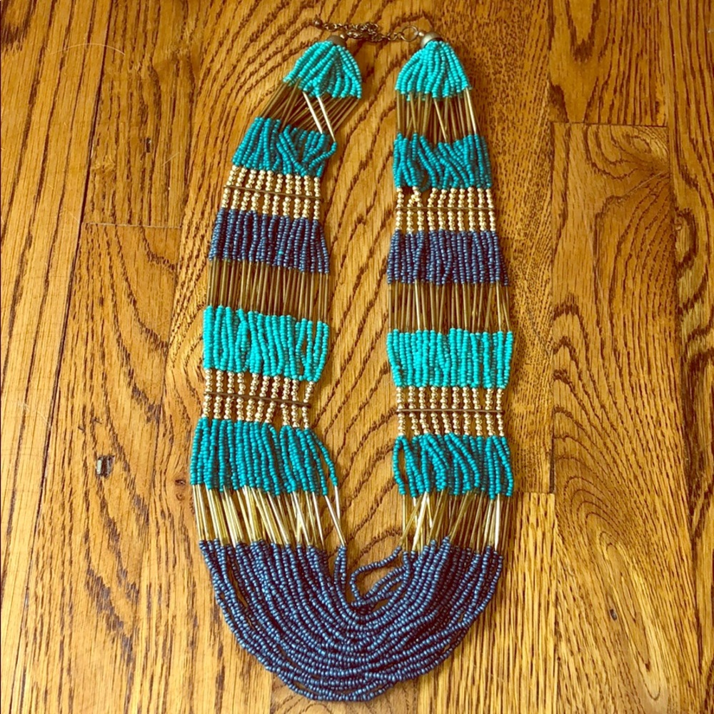 SOLD Beaded statement necklace